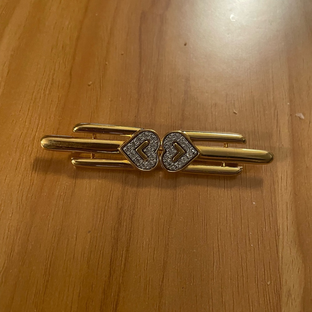 Monet Gold Tone Bar Brooch